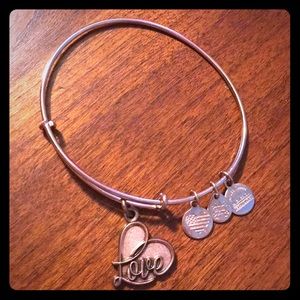 Alex and Ani Love Charm Bangle